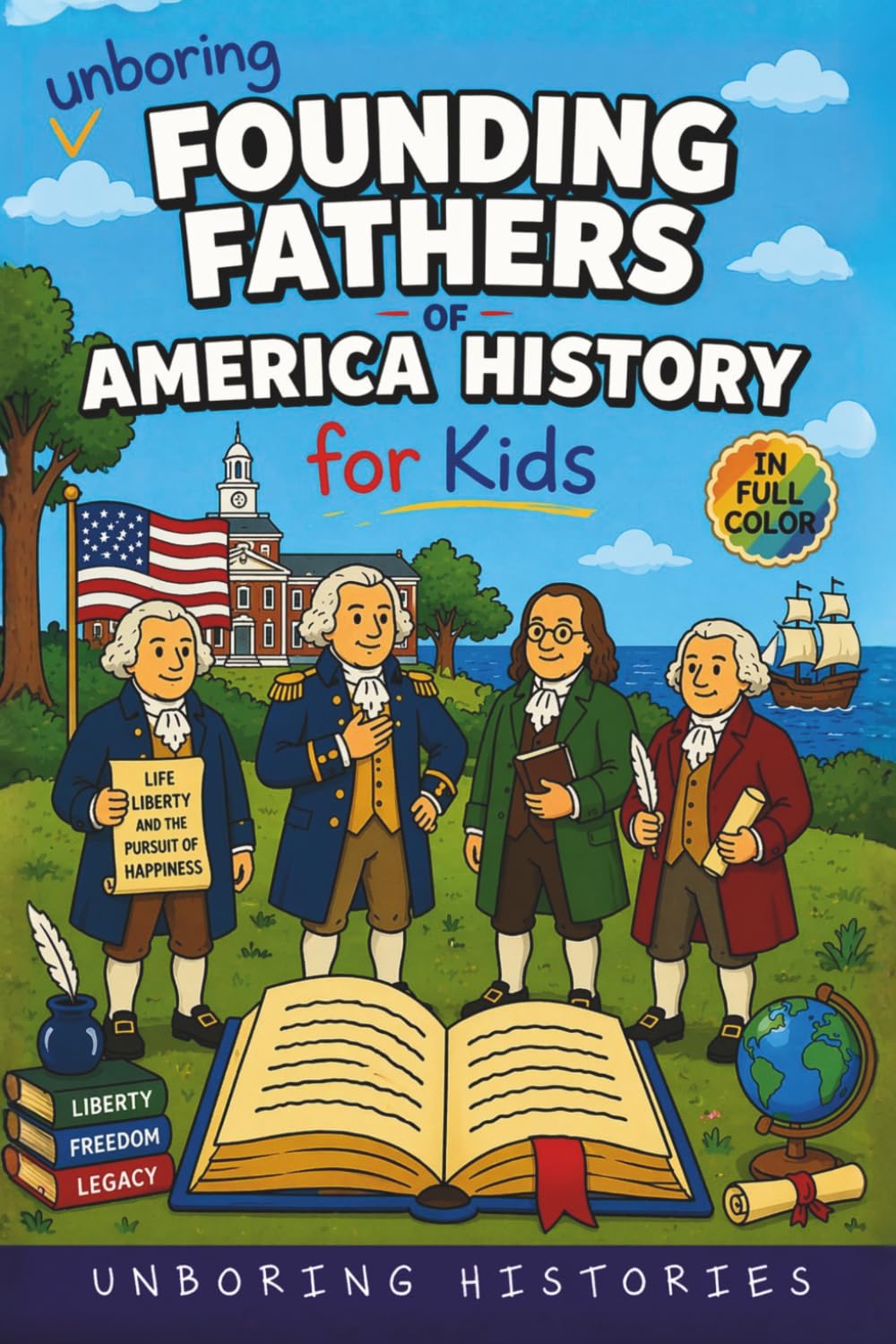 Unboring Founding Fathers of America History for Kids: Funny, Interesting, Concise Guide to the Founding Fathers, America’s Beginnings, and Wild True ... History for Kids with Full Colored Pictures)