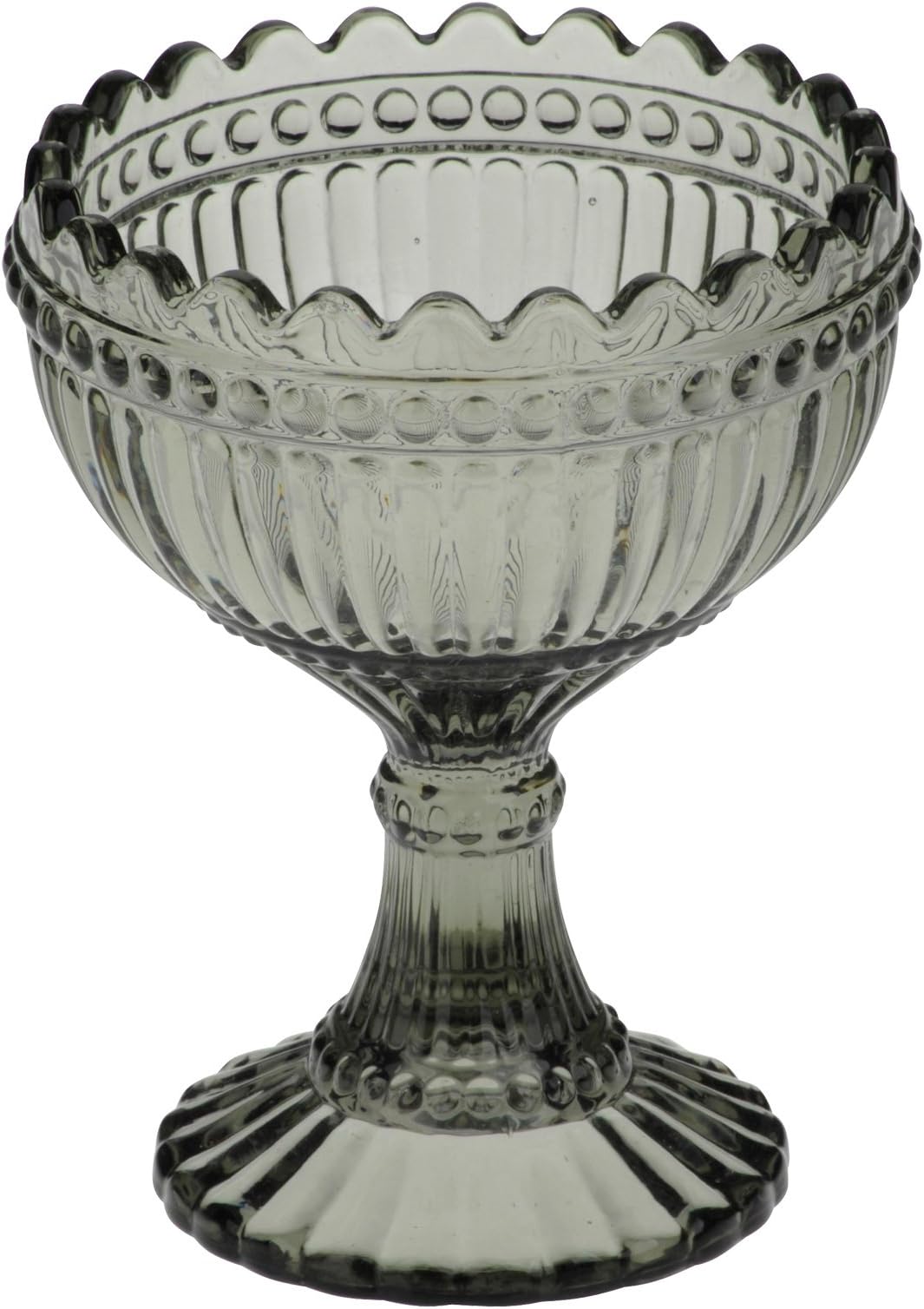 Anton Studio Designs Set of 6 Loire Coupe Glass, Smoke Grey