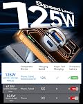 Amélioration 125W Chargeur de voiture USB C Charge très rapide, [PD65W & QC60W] | [Tous métalliques] MRGLAS Chargeur de voiture allume-cigarette, Accessoires de voiture pour iPhone 17 16 Pro Max Air iPad Samsung S25 Pixel 10