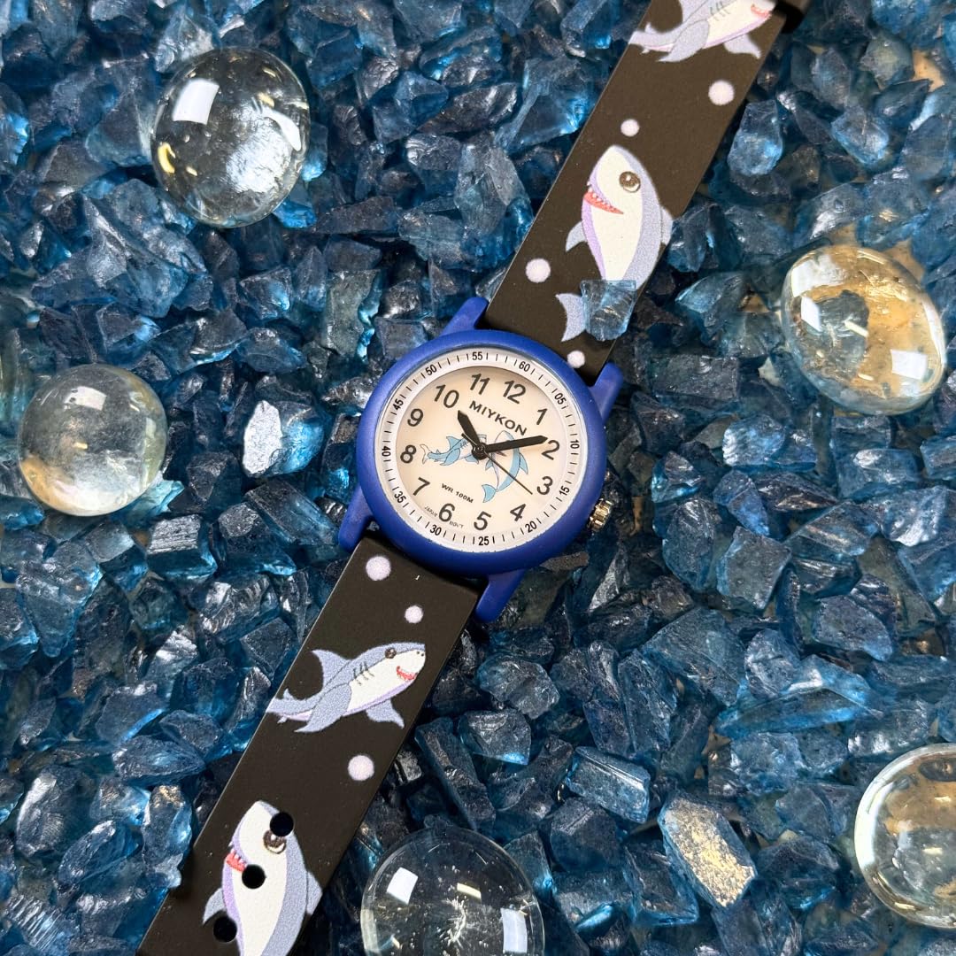 Miykon Orologio per bambini per ragazzi e ragazze, regalo educativo per bambini dai 3 ai 15 anni, bambini in età prescolare e bambini in età scolare, orologio analogico facile da leggere, cinturino in