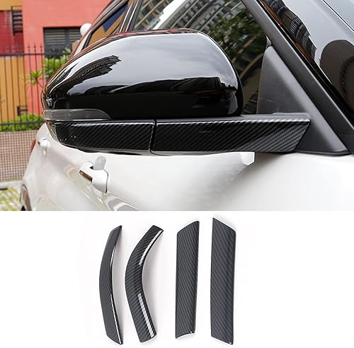KELEIMAI Accesorios de coche para Ford Explorer 2020 2021 2022 2023 Cubierta de tira de espejo retrovisor exterior (estilo fibra de carbono) ABS 4