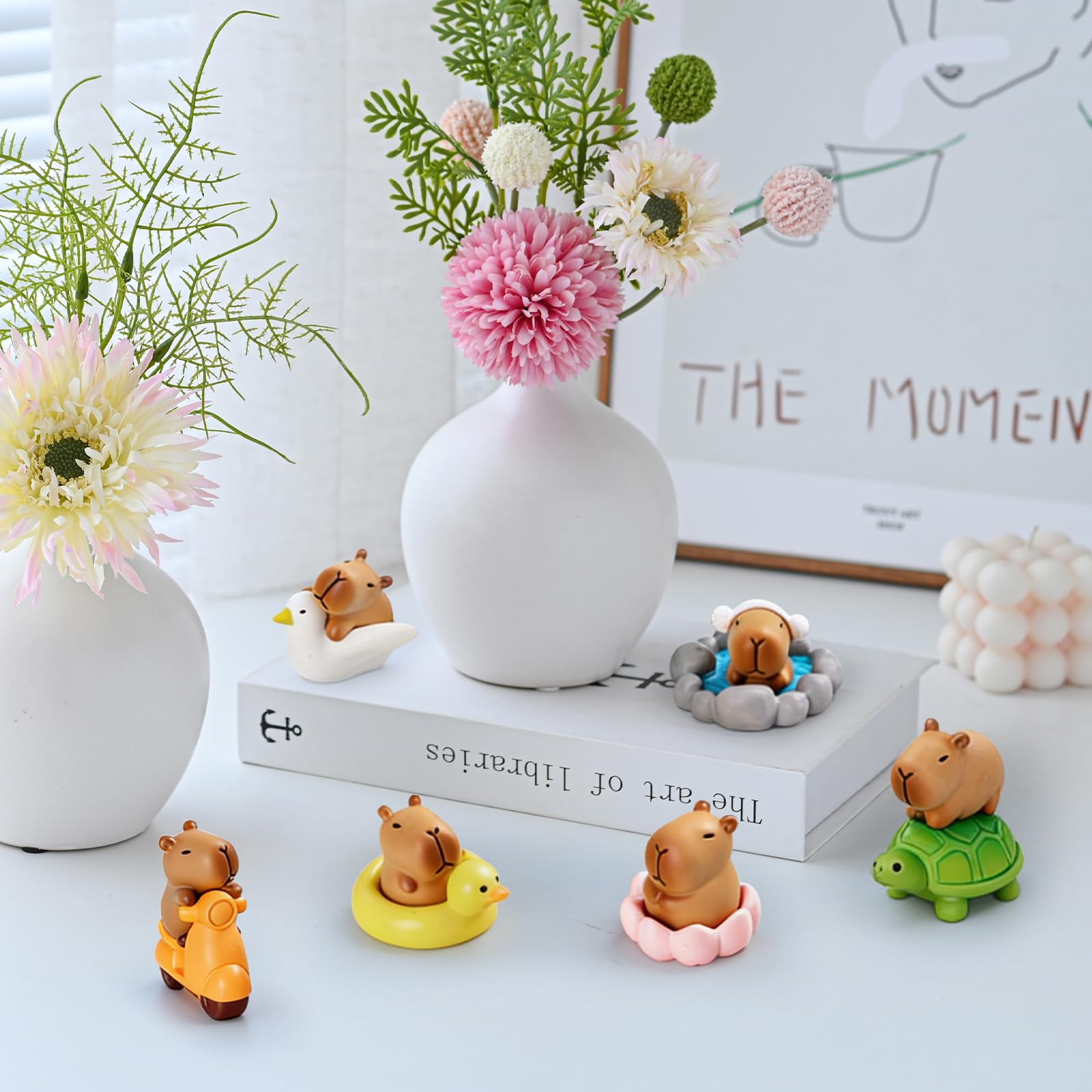 27 Figurines Capybara En Résine – Déco Kawaii Pour Plantes, Gâteaux Et Terrariums