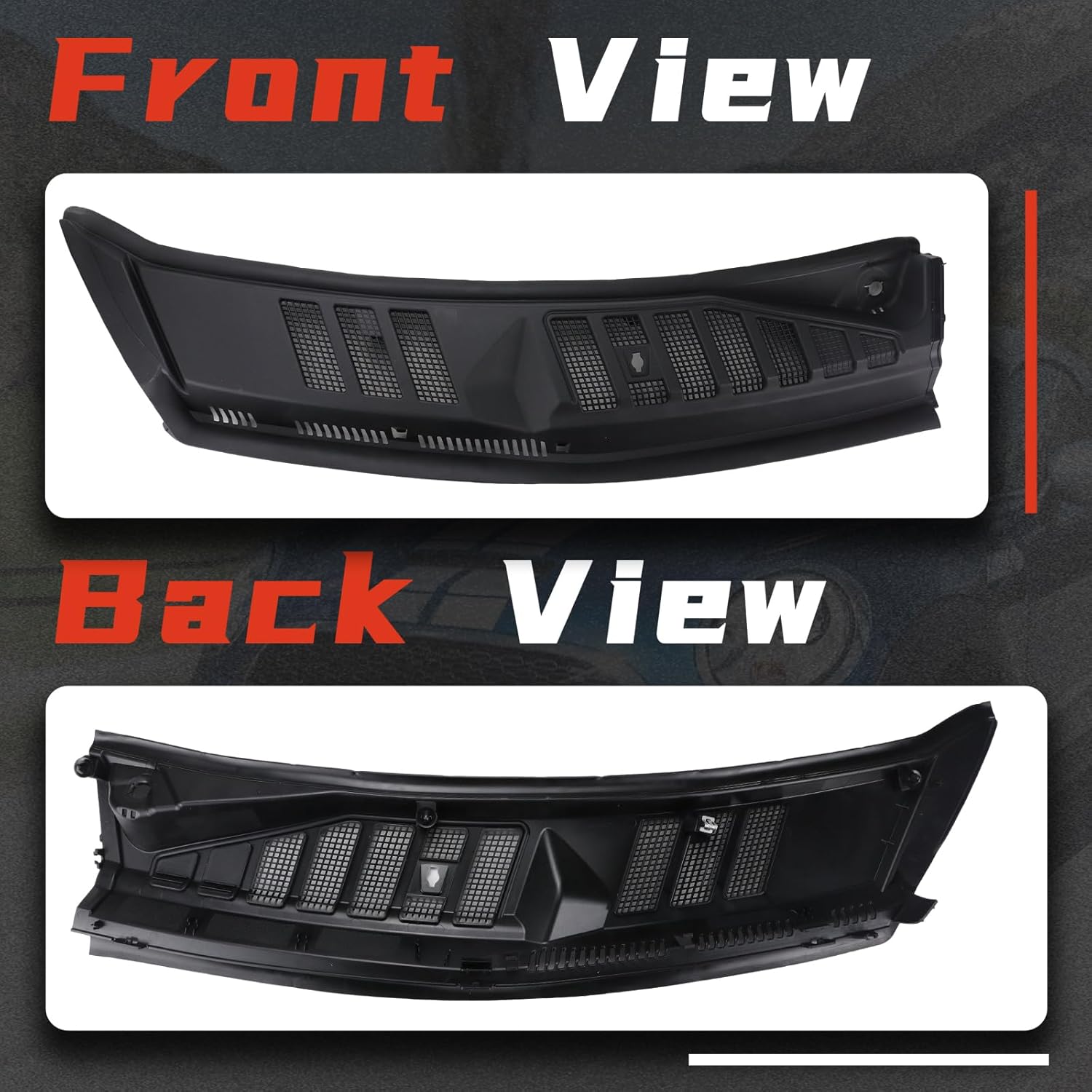 Windshield Cowl Wiper Cowl Compatible with 2015 2016 2017 2018 2019 2020 Ford F 150 F-150 F150 Windshield Wiper Cowl Panel Replacement FL3Z-15022A69-C FL3Z-15022A69-A