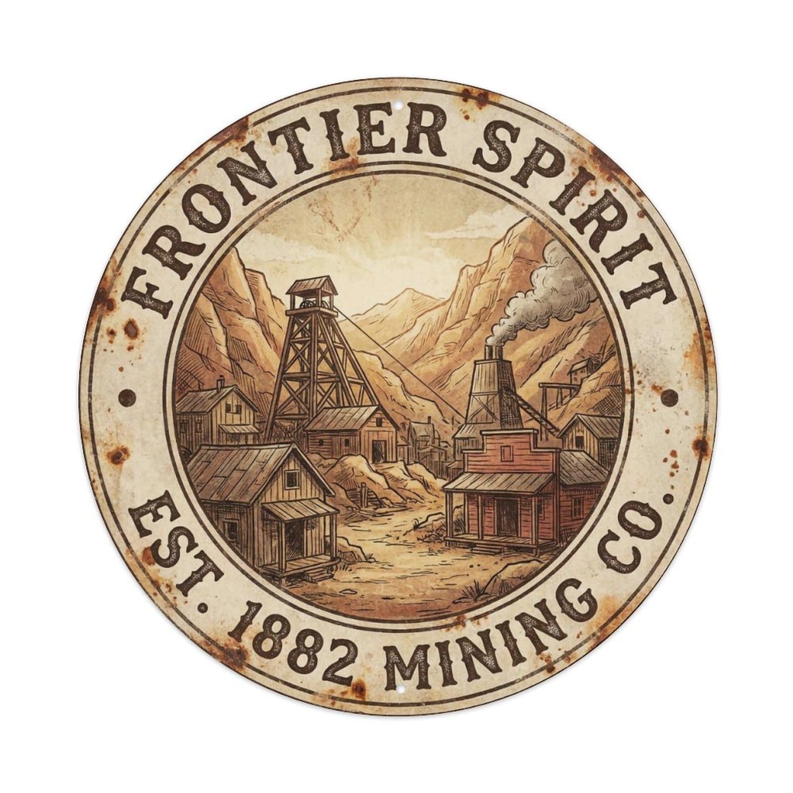 Okahys 8X8inch(20X20cm) Vintage Travel Roros Sweden Mining Heritage Metal Tin Sign