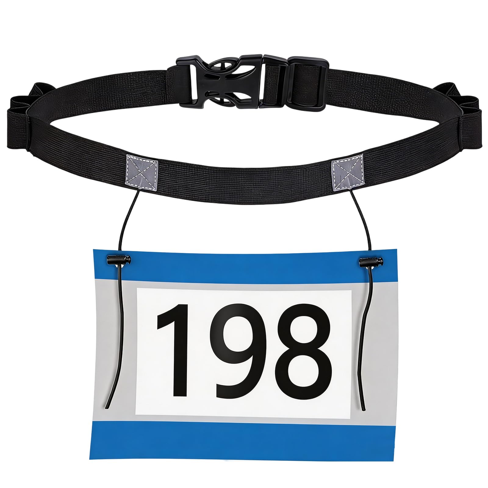 Triathlonowa taśma na numer startowy, regulowany uchwyt na numer startowy, elastyczny pas do triathlonu i maratonu, pasek do triathlonu, czarny