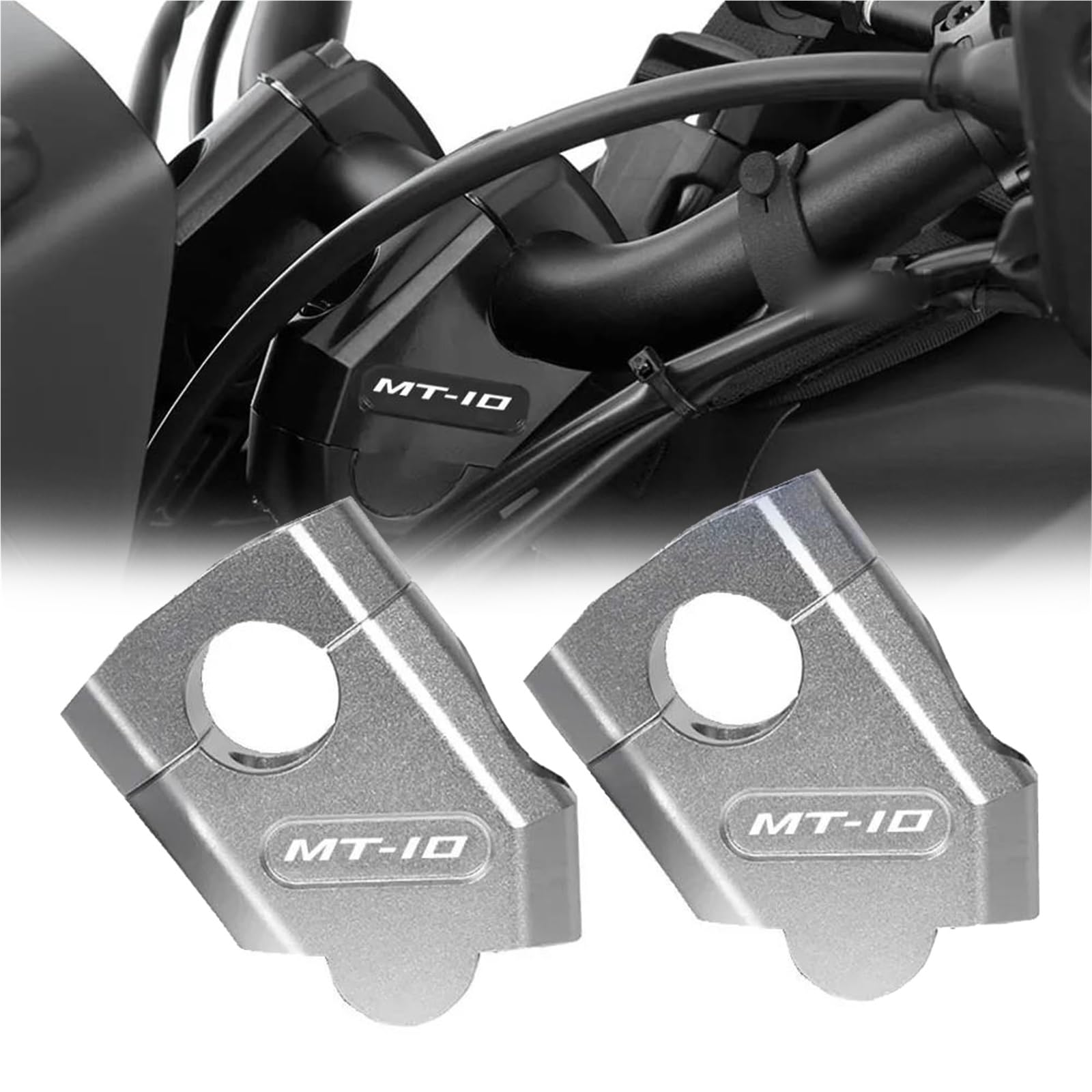 Adaptateur support guidon CNC Yamaha MT-10 MT10 rehausseur pontet guidon moto 2016-2023