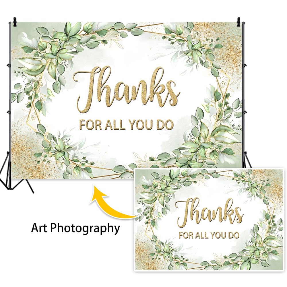 Leowefowa Fondali fotografici con scritta "Thank for All You Do", in vinile, 2,4 x 1,2 m, con scritta in lingua inglese "Thank for All You Do", per fotografie, insegnanti, medici, per pensionamento