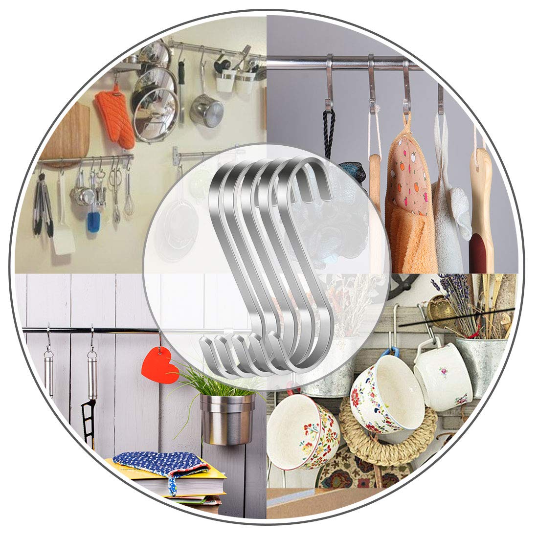 Ganci A S In Acciaio Inox - Confezione Da 10 Pezzi, Resistenti, Per Cucina, Garage, Officina - Foto 9