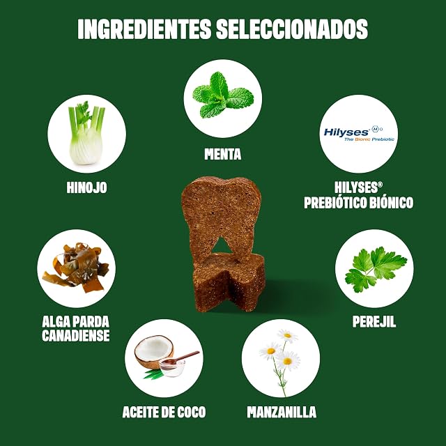 Foto 2 de 8 de ivvi Dental - Snacks para la higiene Dental de los Perros. Menta, perejil, hinojo, manzanilla, Aceite…
