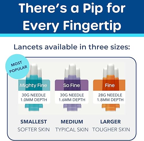 Miniatura 8 de Kit de monitor de glucosa en sangre Pip con lancetas de seguridad precargadas - Juego completo de prueba de diabetes para el monitoreo de azúcar en