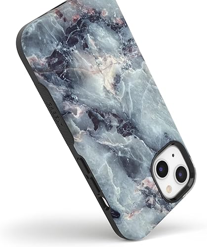 Vista 342 de Casely Funda para iPhone 13 Compatible con MagSafe Color Splash de medianoche Funda retro abstracta Color de medianoche Splash Abstracto