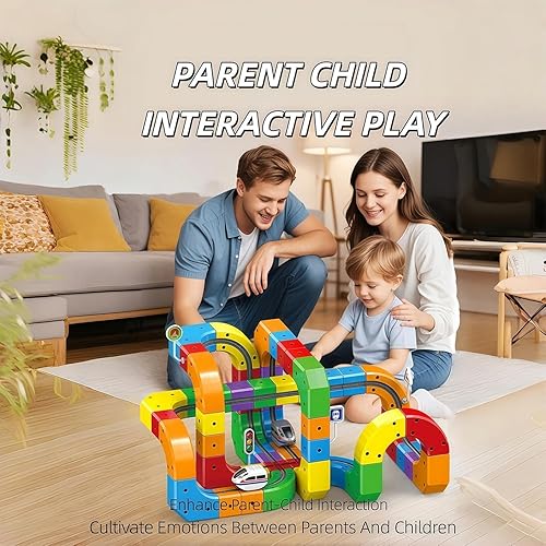 Miniatura 4 de Juego de tren eléctrico, juego de tren de fusión de pista flexible, kits de construcción de pistas de autos de carreras con señales de tren y