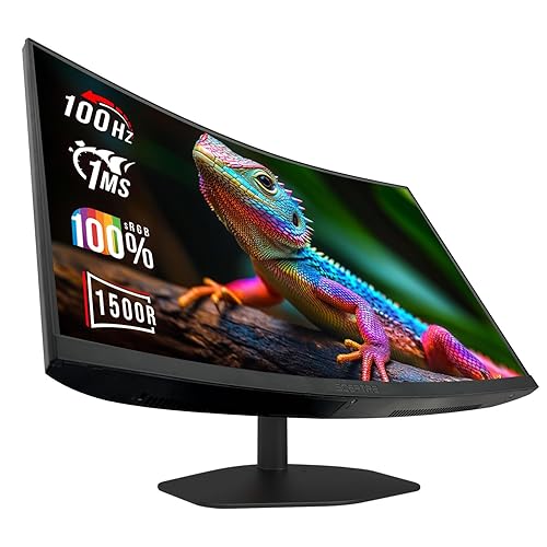 Sceptre New Curved 24-inch 100Hz Gaming Monitor 1500R 1ms Build-in Speakers 2025 - 24" Curved 100Hz DP HDMI 2025
