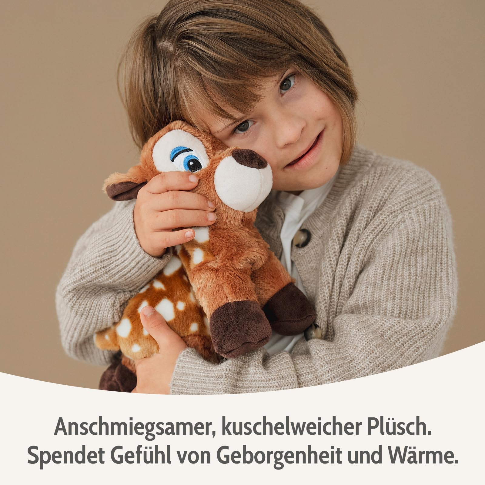 Biche peluche bouillotte 30 cm habibi plush