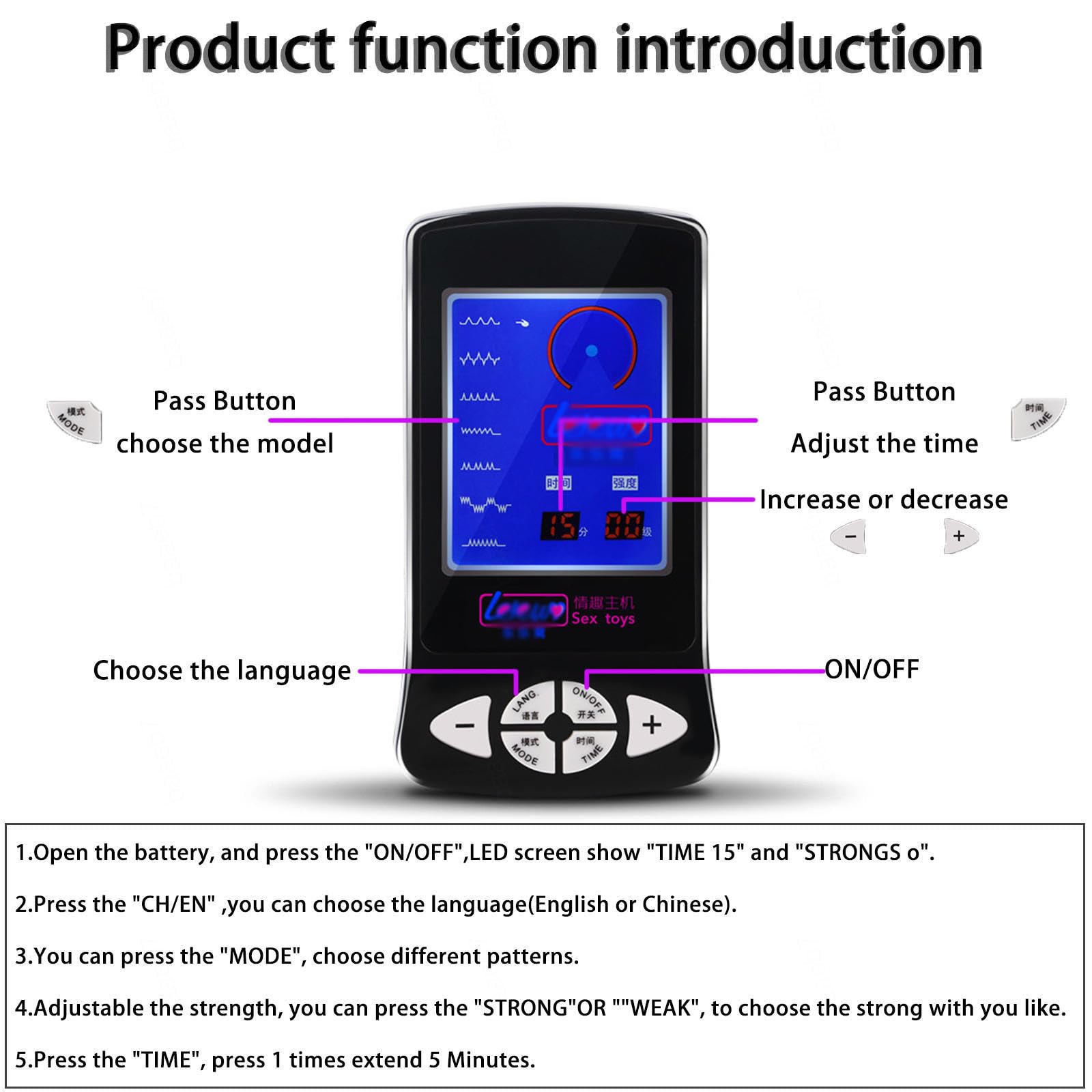 Estim Sex, Elektrostimulation Set, Anal Butt Pluck Plug Reizstromgerät Prostata Stimulation Erotic Electro Stimulation Sex Elektro Sex Elektroschock Kit Sex Toys