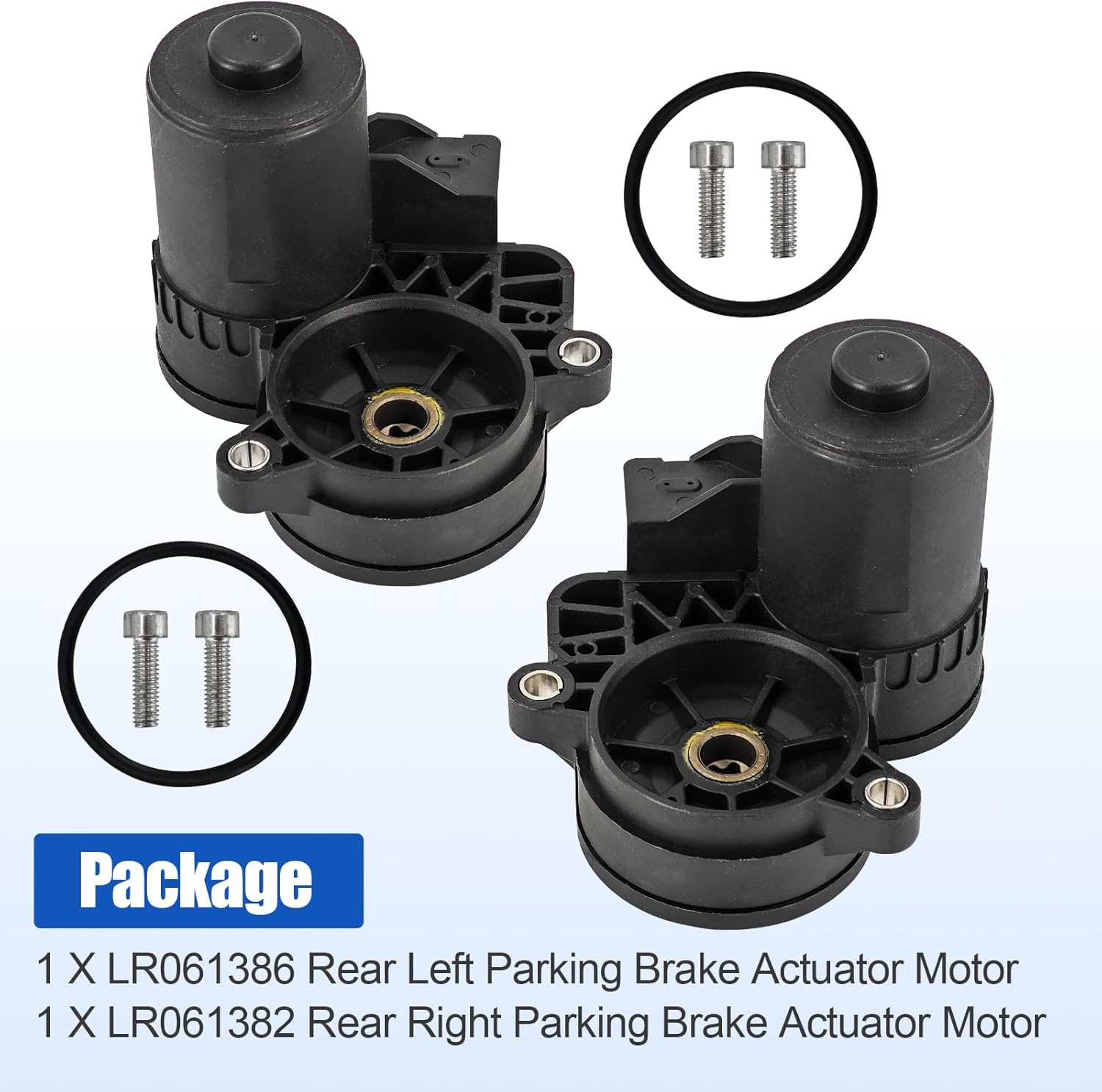 Rear Left & Right Parking Brake Actuator Motor Replacement for Jaguar XF II I-Pace XE E-Pace F-Pace Replacement for Land Rover Discovery Sport Range Rover Evoque Velar, LR061382 LR061386