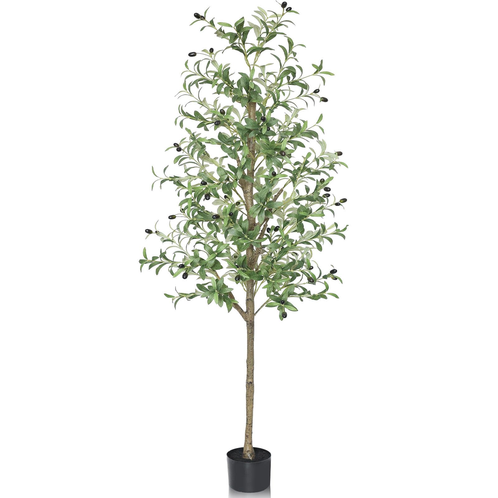 Mizii Artificial Olive Tree 6FT Fake Olive Tree Potted Silk Green