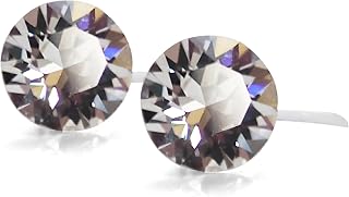Austrian Crystal Invisible Clip On Stud Earrings Clear 6mm 8 mm Bridal Wedding 4mm Comfortable Rhinestone Screw Back Clip Earrings for Women Fashion
