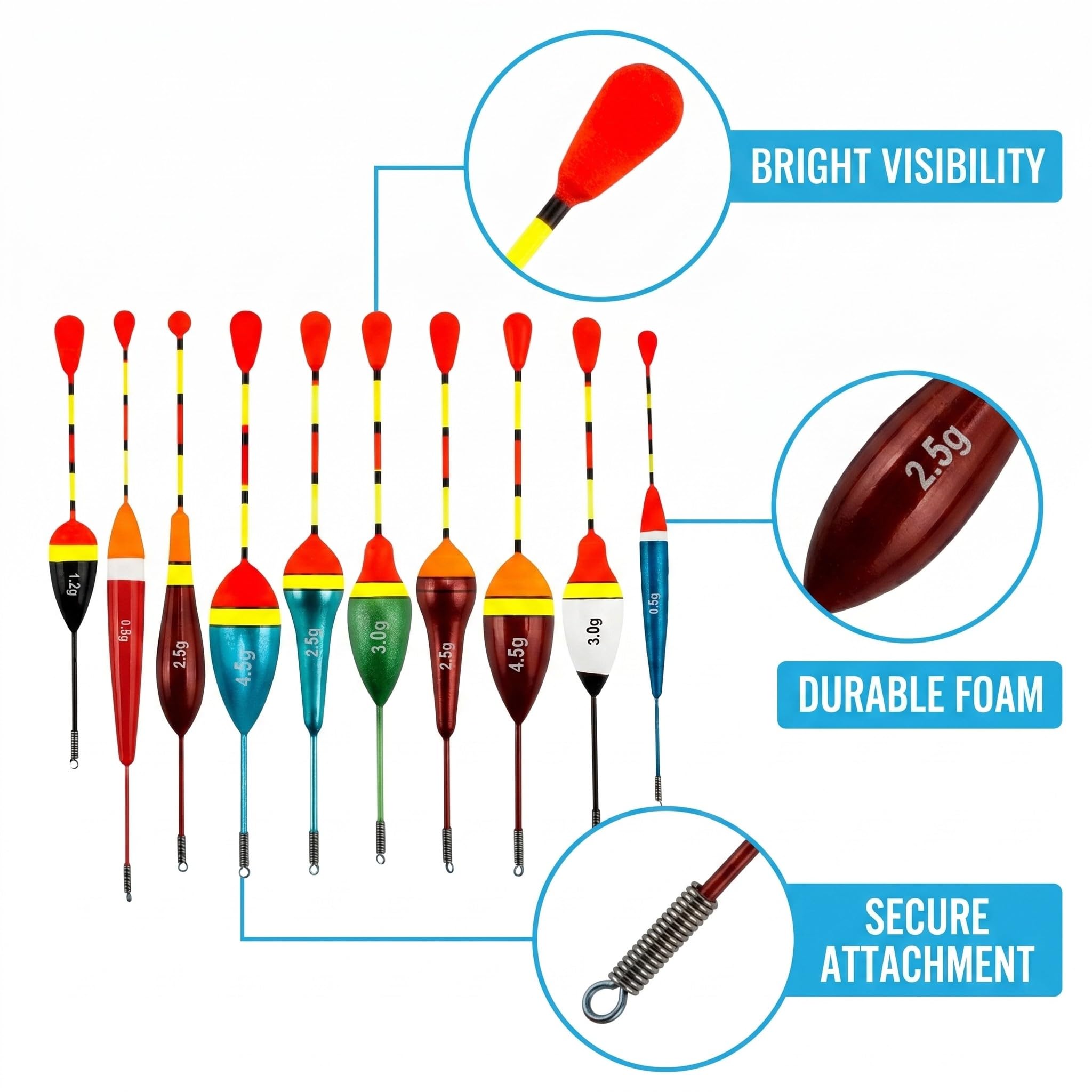 20 Pcs Flotteur Peche Matériel De Outil Pêche Professionnelle Bouée 20 Pcs Flotteur Peche Matériel De Outil Pêche Professionnelle Bouée
