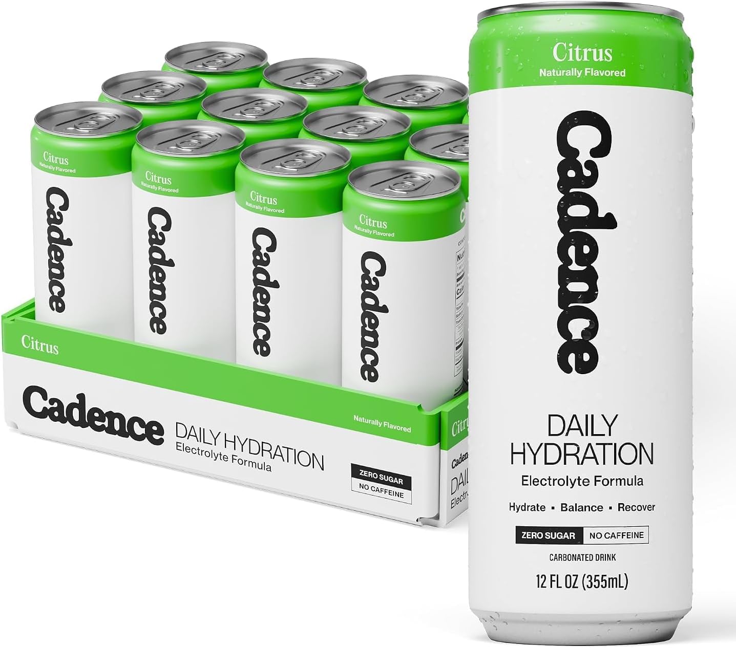 Core Electrolyte Hydration Drink - Sugar Free, Zero Caffeine - Essential Electrolyte Blend, Sodium, Potassium & Magnesium - Daily Use For Rehydration, Zero Calories - Citrus - 12 x 355ml Cans