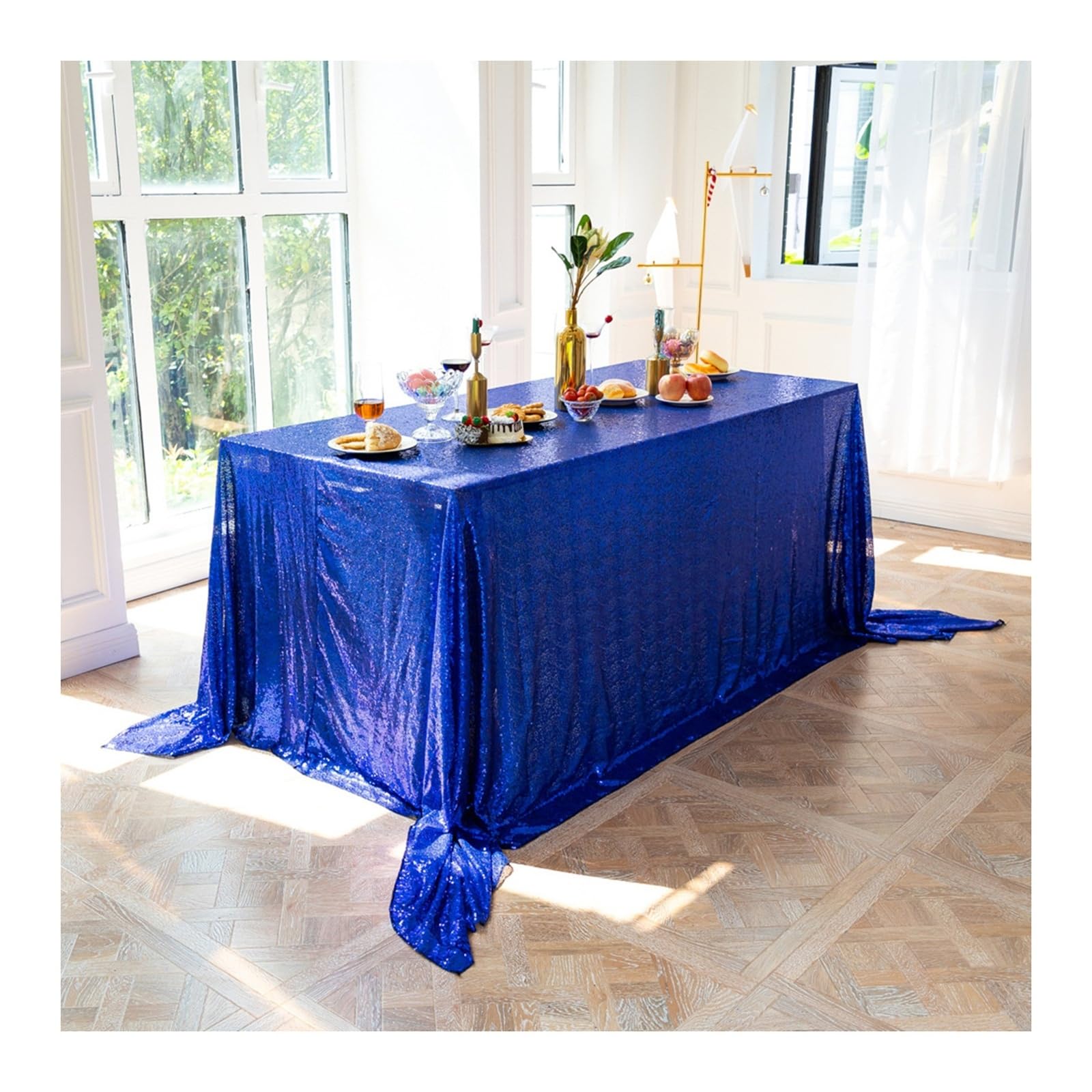 Nappe bleu marine anti tache : protégez votre grande table des salissures