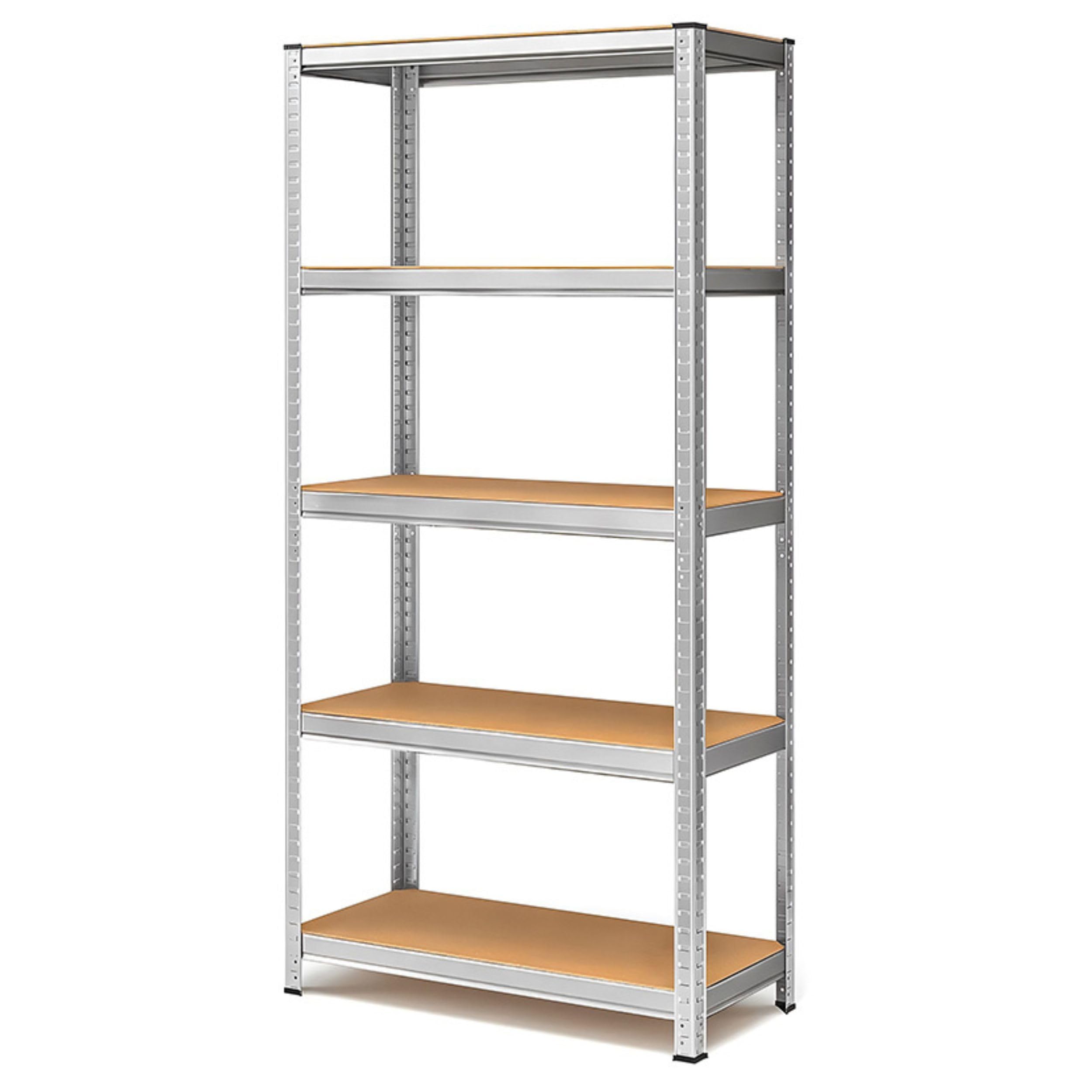 Blumixx Schwerlastregal 180x90x40-875 kg Tragkraft je Regal, 5 verstellbare MDF Böden - Kellerregal, Lagerregal, Metallregal Steckregal - Regalsystem für Werkstatt Abstellraum Garage