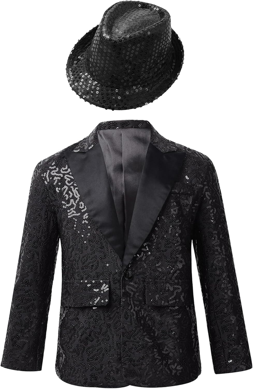 iiniim Blazer voor jongens met pailletten, gentleman smoking pak, kinder jasje, sakko, pakmantel, gelegenheidskleding voor bruiloft, verjaardag, feest, festijn, B goud, 146-152