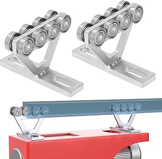 8 Wheel Trolley Assembly, 2Pcs Silent Trolley Roller, Carbon Steel Hoist Trolley Assembly for Moving Doors, Wardrobe Cabinets, Curtains, Track Pulleys, Automation Equipment Pulley