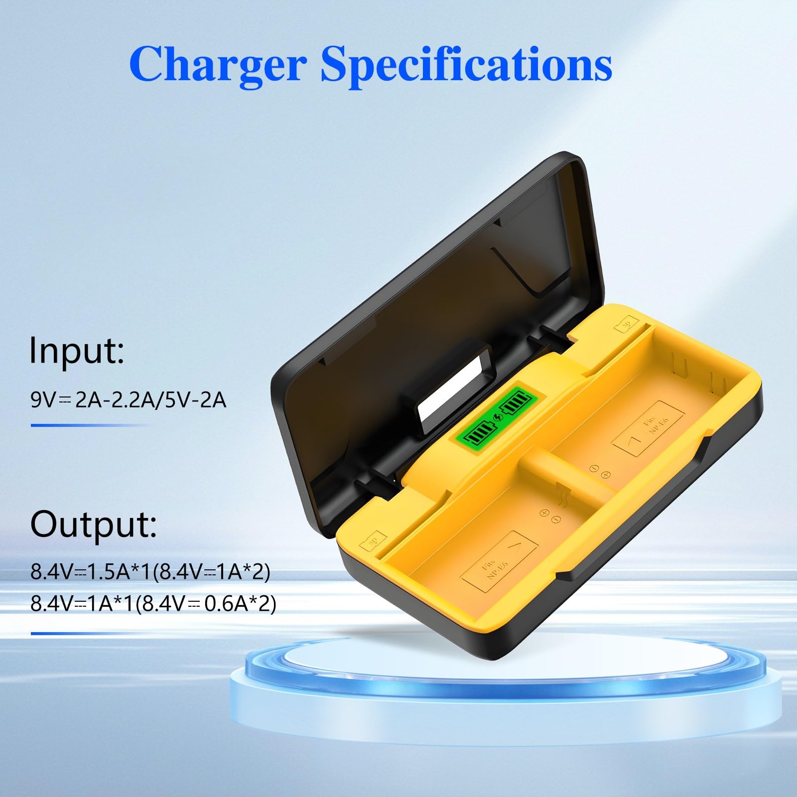 2Pcs 2650mAh LP-E6 LP-E6NH LP-E6n Batteria e Caricabatteria per Canon EOS R7, R6, R5, R, 6D Mark II, 5D Mark IV, 5D Mark III, 5DS, 5DS R, 5D Mark II, 80D 90D 6D 7D, 7D Mark II