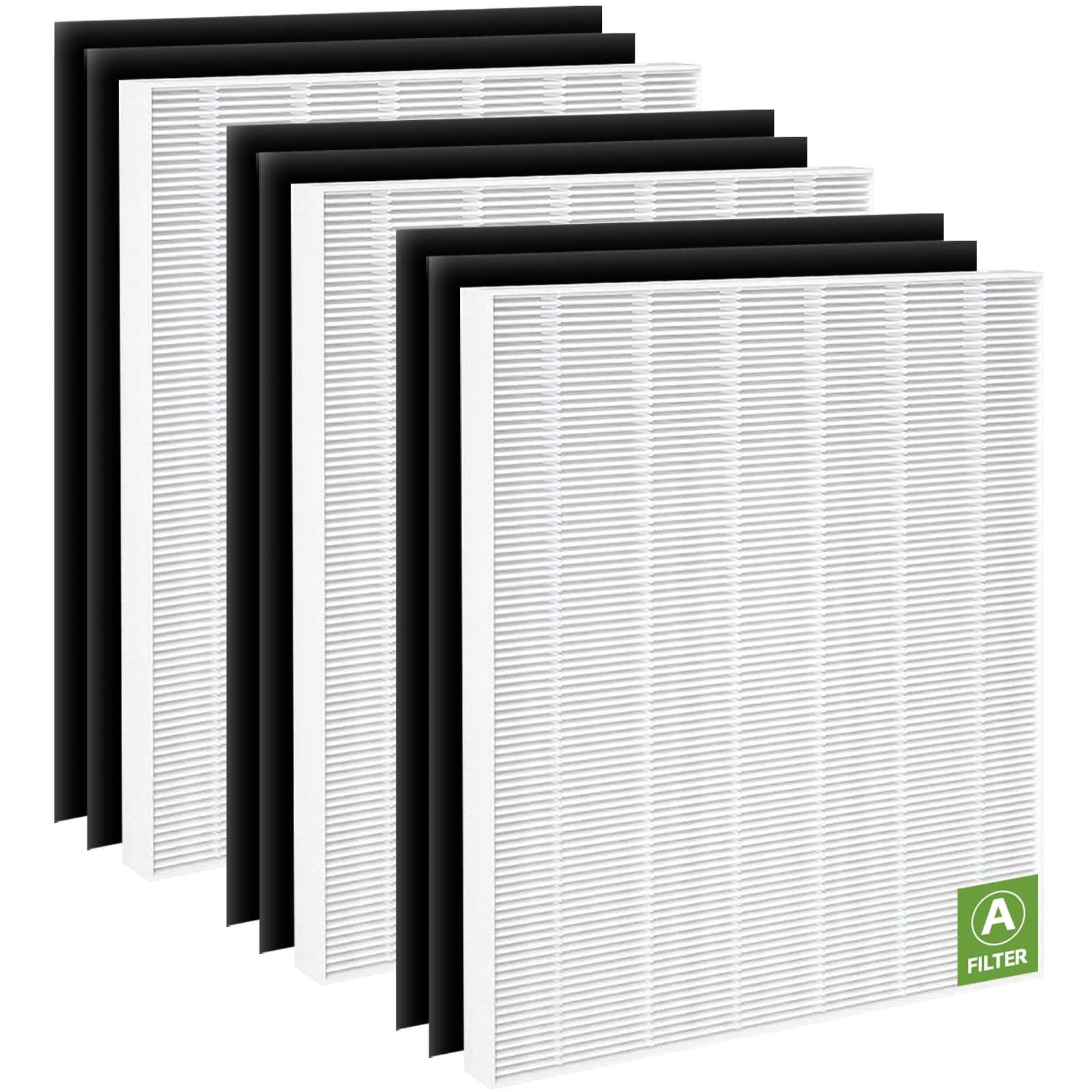 Filtro HEPA di ricambio C35 per purificatore d'aria Winix, 115115 Filtro A compatibile con Winix PlasmaWave C35 5300 5300-2 5500 6300 6300-2 P300, 3 filtri HEPA + 6 prefiltri a carbone attivo