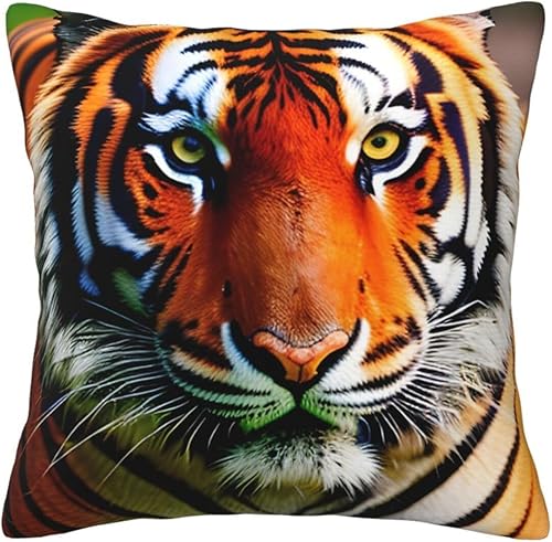 Miniatura 9 de Fundas de almohada decorativas con diseño de rayas de tigre naranja, funda de cojín decorativa para decoración del hogar y sofá