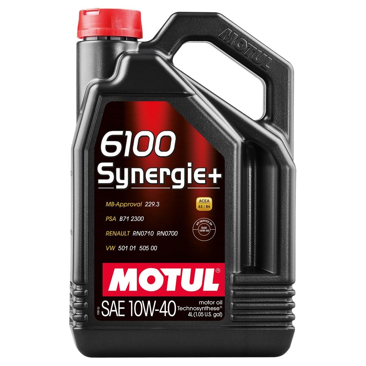 Motul6100 Synergie Plus Engine Lubricant Oil, 4 Liters - 10W40