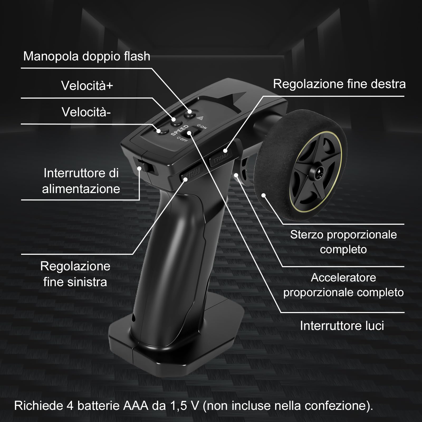 Joellfuner Macchina Telecomandata Drift, 1:43 Mini RC Drift Car, Auto Telecomandata, Micro Macchina Telecomandata con Luce LED, 15km/h, Auto Giocattolo per Bambini di 14 Anni (Standard)