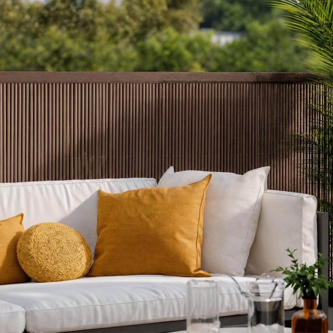 Nortene | Mimbre Ecológico Lop Madera 1.8x3 M | Cerramiento Sostenible De Alta Durabilidad | Decorativo Para Jardín, Terraza Y Balcón