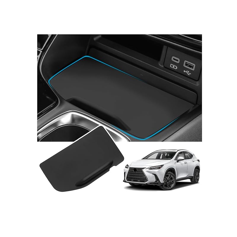 Tapete antiderrapante de silicone para carregamento sem fio do console central Lexus NX 2022–2026 Hugeek