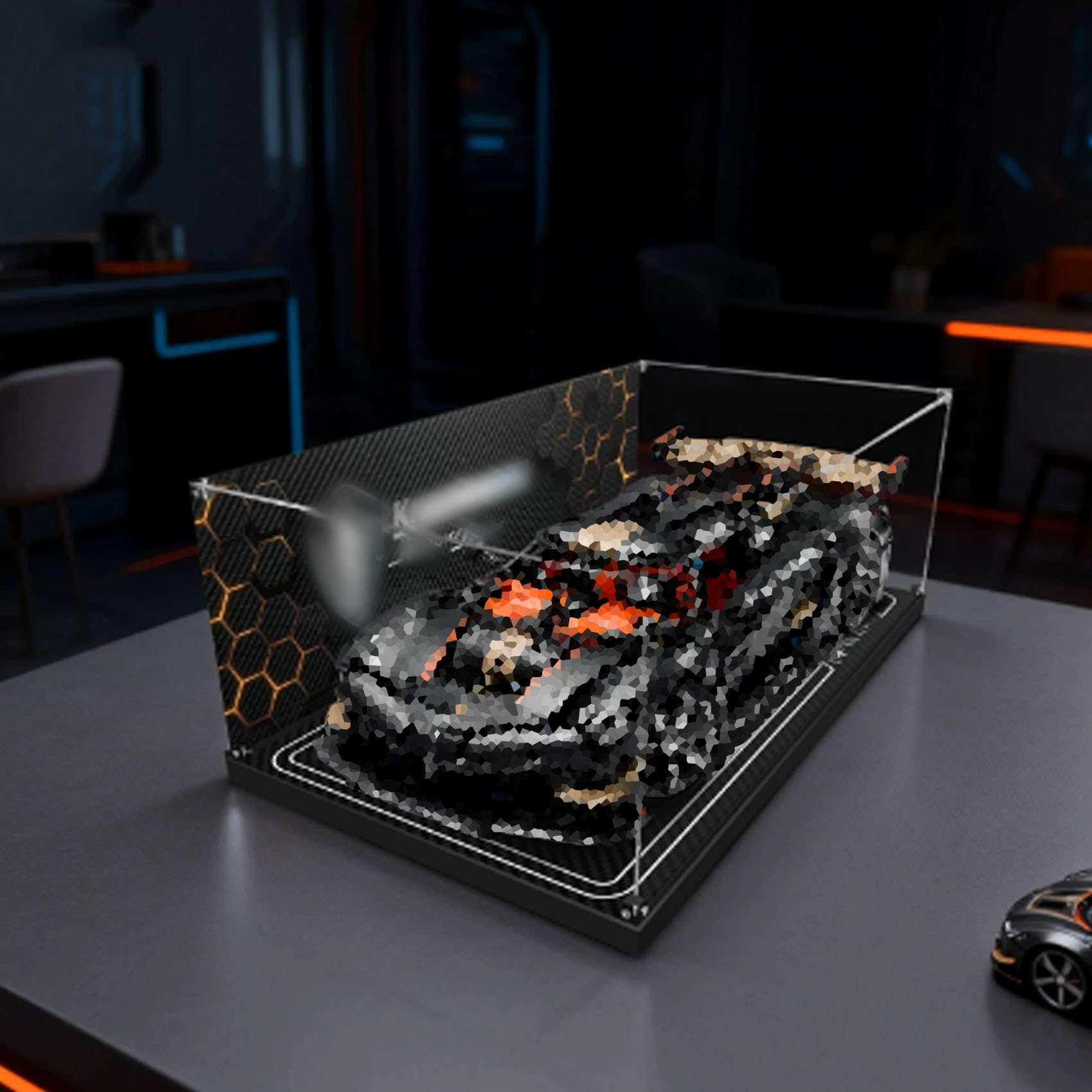 Dustproof acrylic Display Case for Le-go 42232 Racing car Model-display box only