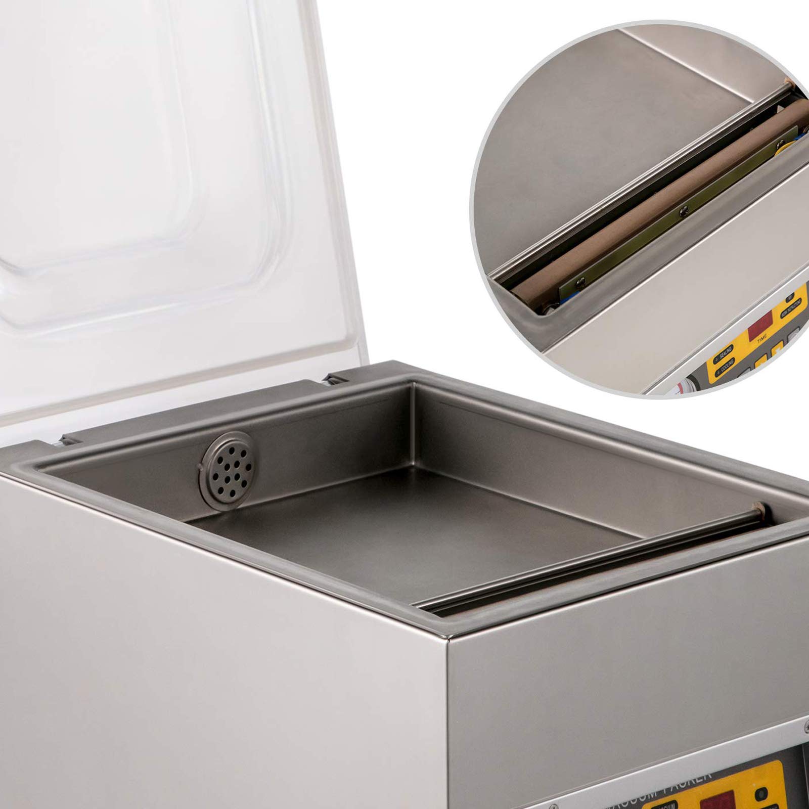 Komercyjna zgrzewarka próżniowa 120 W, cyfrowa maszyna do pakowania próżniowego, maszyna do zamykania żywności, zgrzewarka do świeżego pakowania żywności, CE/FCC/CCC/PSE (zgrzewarka + 100 szt. workó