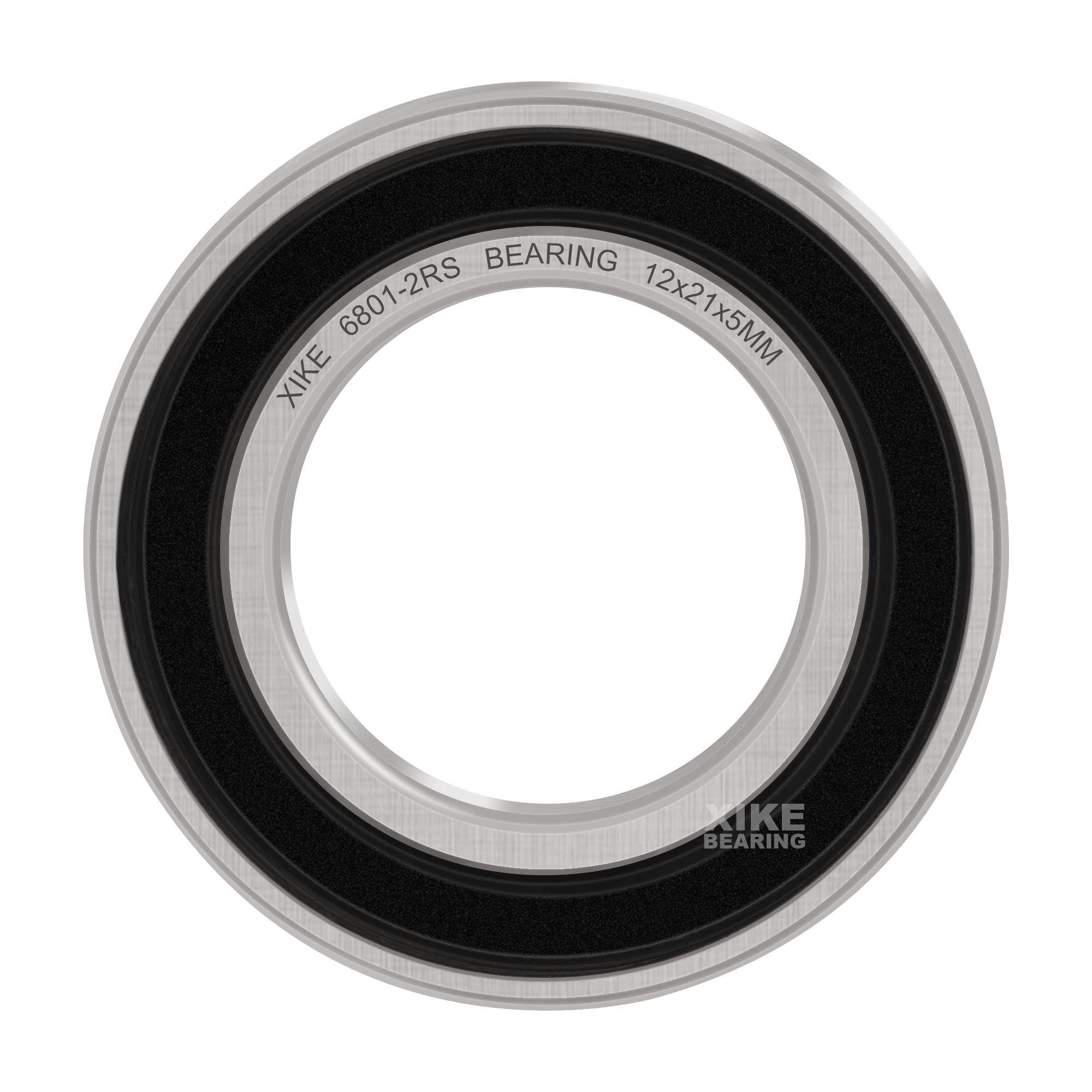 Samfox Kogellagers, 10 stuks 6801-2RS rubberen afdichtbare groefkogellagers 12 mm x 21 mm x 5 mm