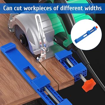 Adjustable Cutting Machine Base Guide, 1 Pcs Blue Circular Saw Guide Rail, Circular Saw Guides, Precision Woodworking Cutting Guides Rail, Craft Cutting Auxiliary Device