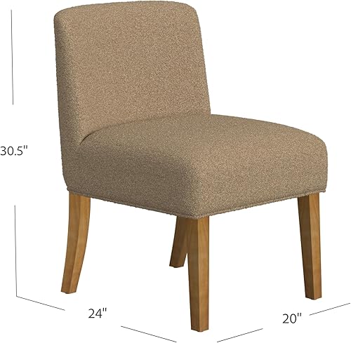 Miniatura 16 de HomePop Parsons - Silla clásica tapizada para comedor Gris ceniza,Azul Demask,Marrón Boucle (paquete individual),Marrón (Brown Damask),Marrón (Brown