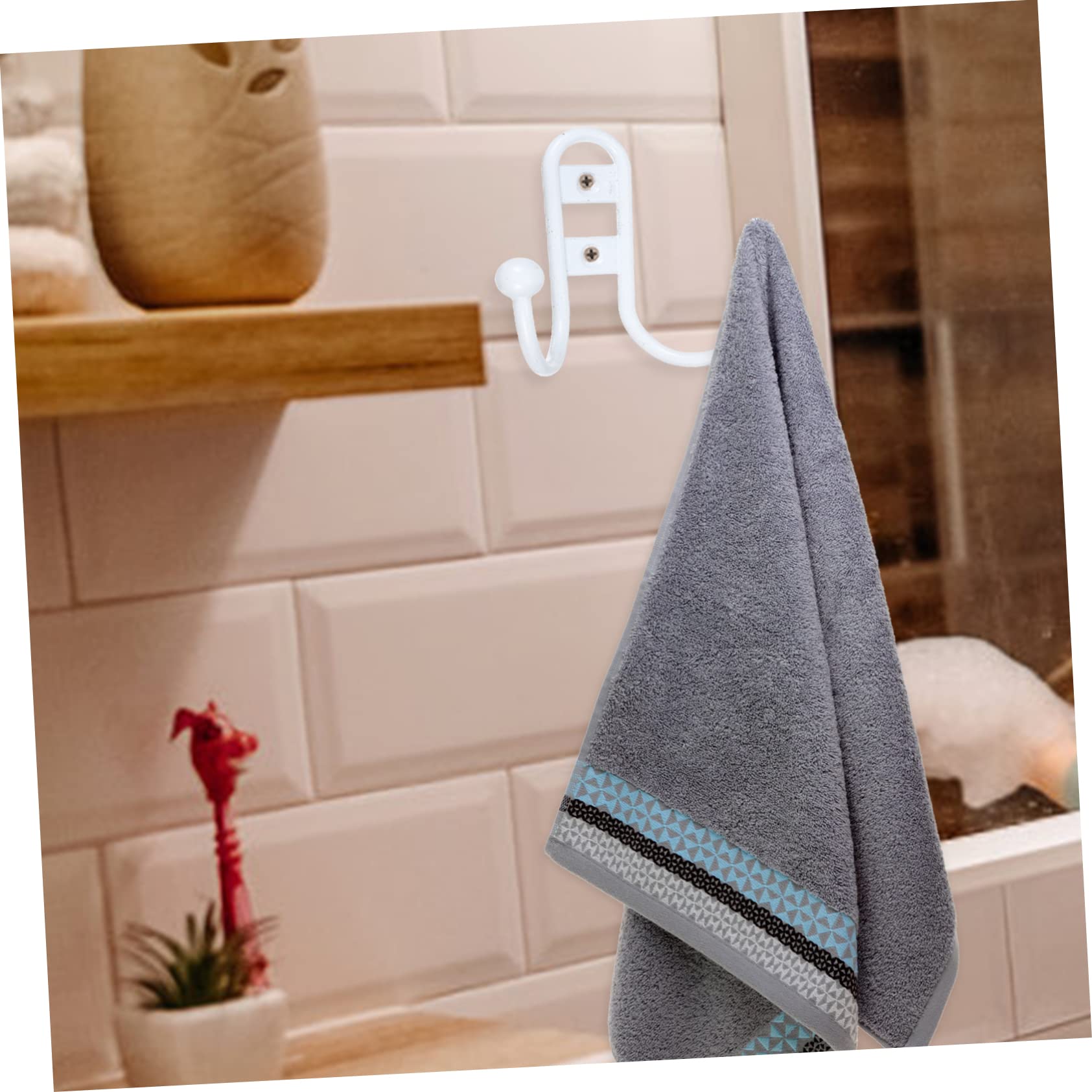 VASDEV 6 ganchos de baño vintage, perchas de metal, ganchos para percheros, perchas resistentes para ropa, colgador de pared, gancho para toallas, ganchos resistentes, ganchos para ropa,