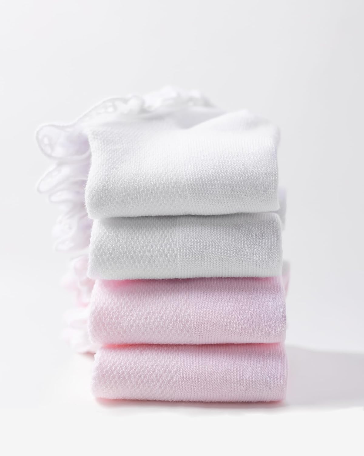 2-8Y Toddler Little Girls Cute White Ruffle Socks Dress Lace Frilly Ankle Cotton School Socks - Image 6