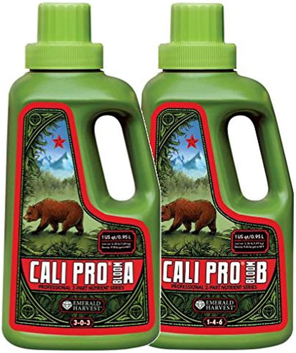 Emerald Harvest - Cali Pro Bloom A & B - Quart - 2-Part Base Nutrient Bloom /&Supplier-thshydro