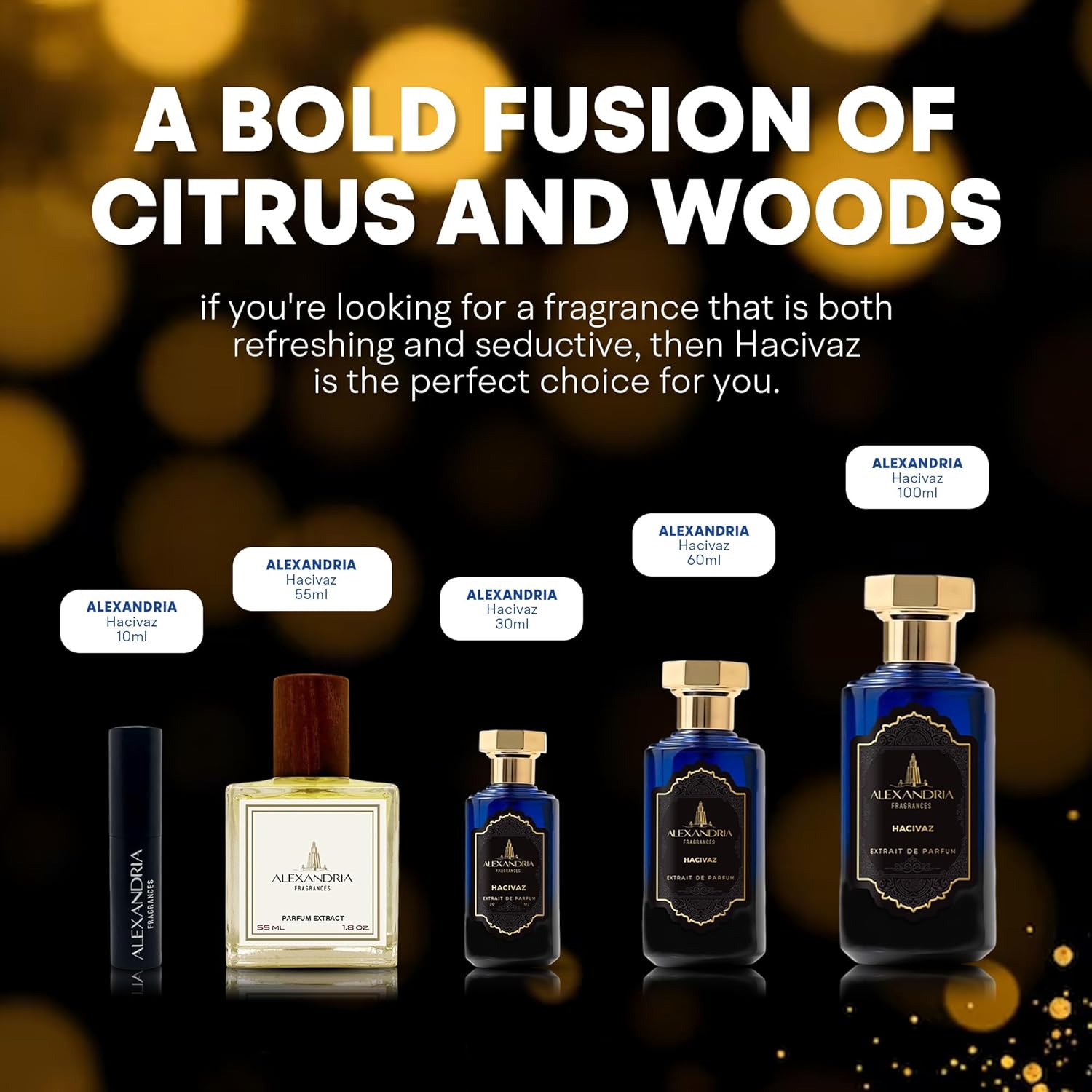 Alexandria Fragrances Hacivaz Perfume - Long Lasting Eau de Parfum for Men - Men's Cologne with Bergamot, Pineapple, and Grapefruit - Elegant Woody Citrus Parfum - Perfect for Every Occasion – 30ml