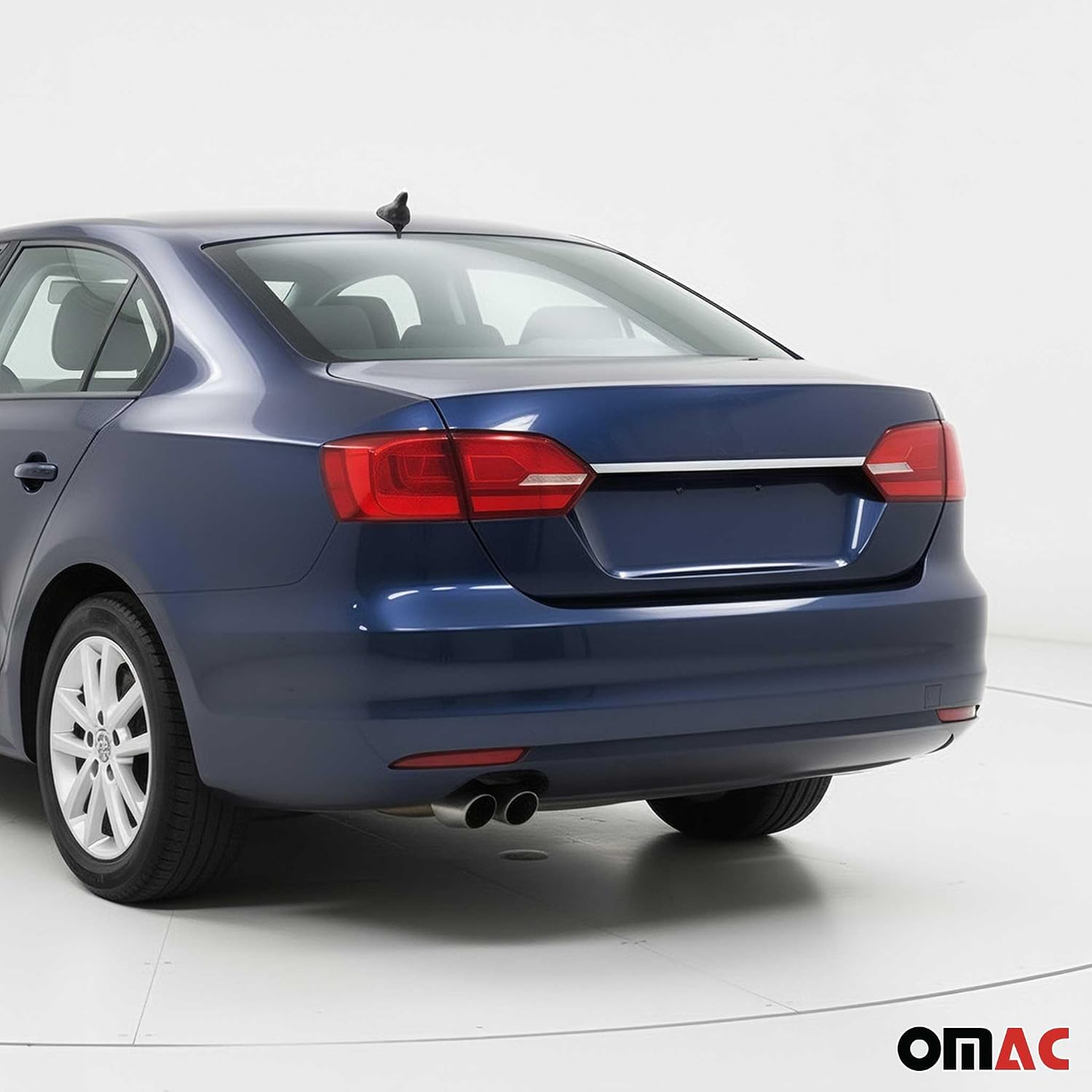 OMAC Rear Trunk Tailgate Door Handle Cover for VW Jetta A6 2011-2018 Steel Silver 1 Pc