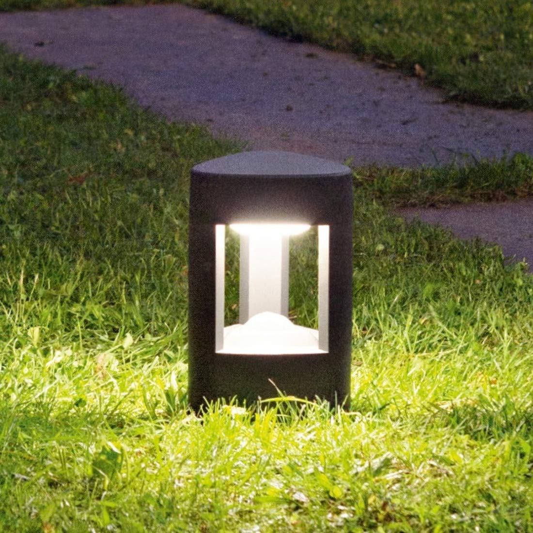 Lampioncino Alluminio Gea Led Janet Ges493 20h Led Lampada Terra Grigio Antracite Moderna Esterno Gx53 Ip54