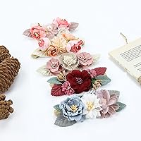 Vista 6 de Cinaci Paquete de 5 delicadas diademas de nailon con flores florales, accesorios para el cabello para bebés, niñas, recién nacidos, bebés y niños