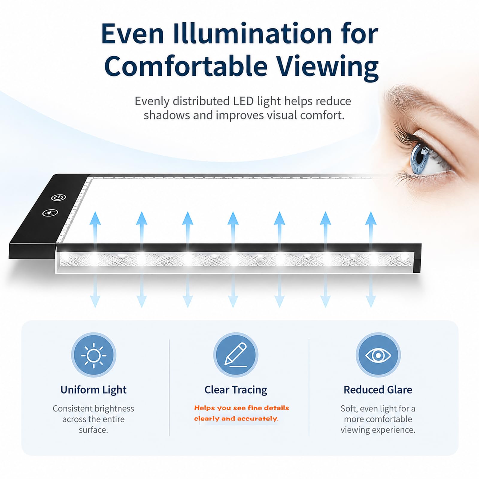 Tablette lumineuse LED A5 24 x 15 cm rechargeable pour dessin et calque