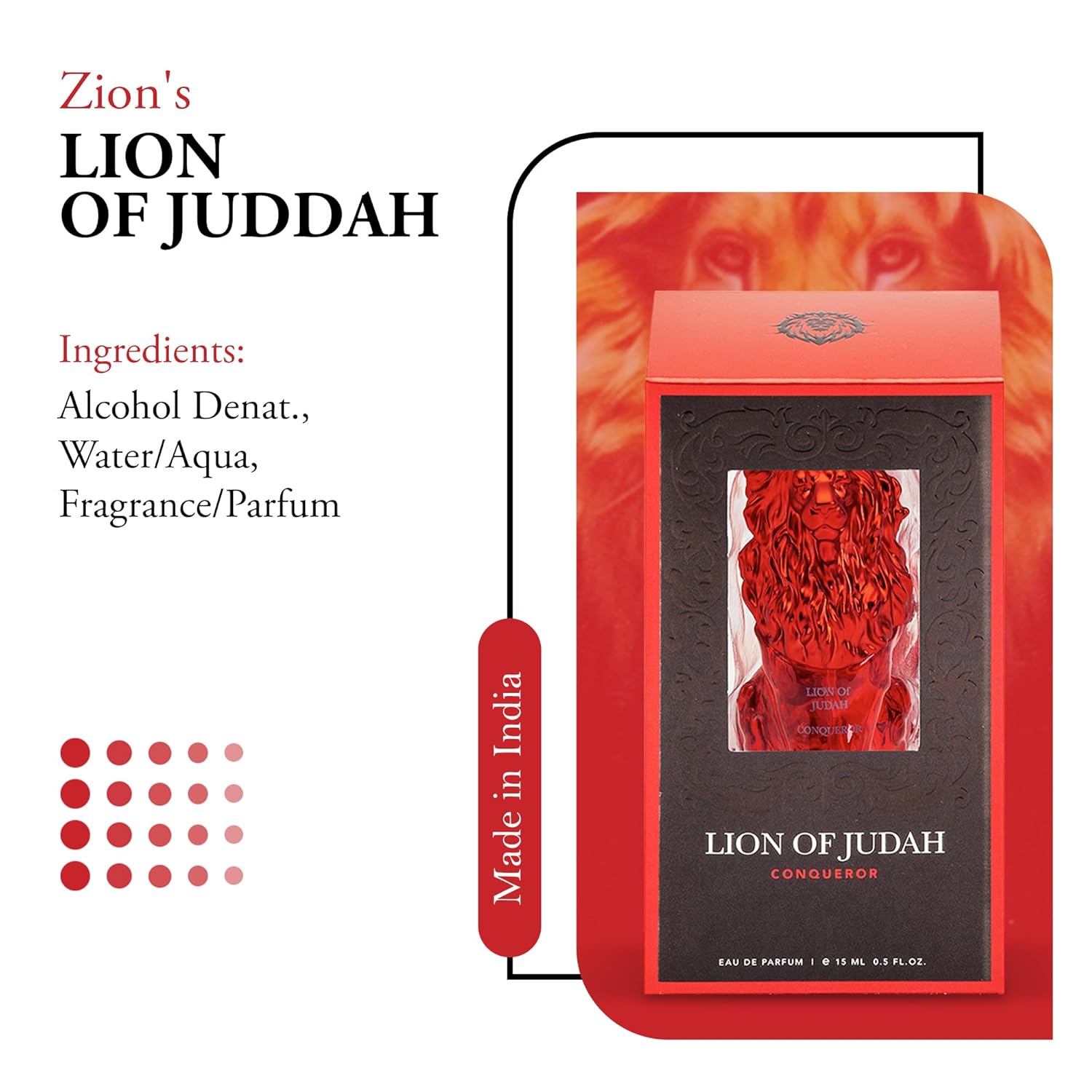 Conqueror Eau de Parfum Gift Set for Men | 15ml Long-Lasting EDP + Premium Travel Toiletry Bag | Bold Masculine Fragrance | Luxury Men’s Gift.