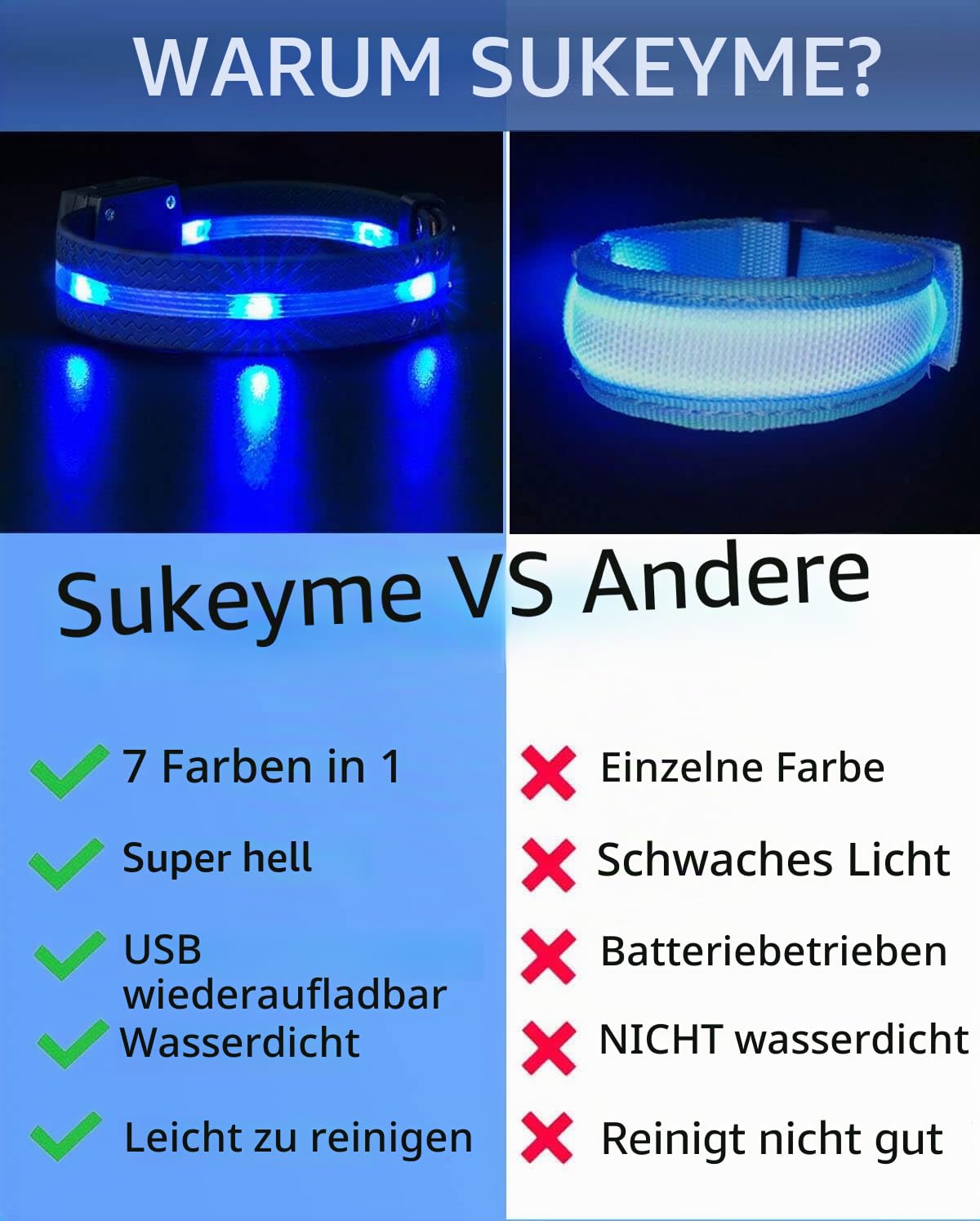 Reiter 2024 V.1 LED-Pferde-Zaumzeug, Mehrfarbig, M